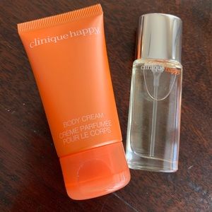 Clinique Happy mini body cream and fragrance